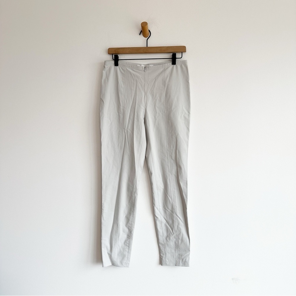 RAFFAELLO ROSSI front zip GIGA 7/8 pants Off White Size 40 Medium